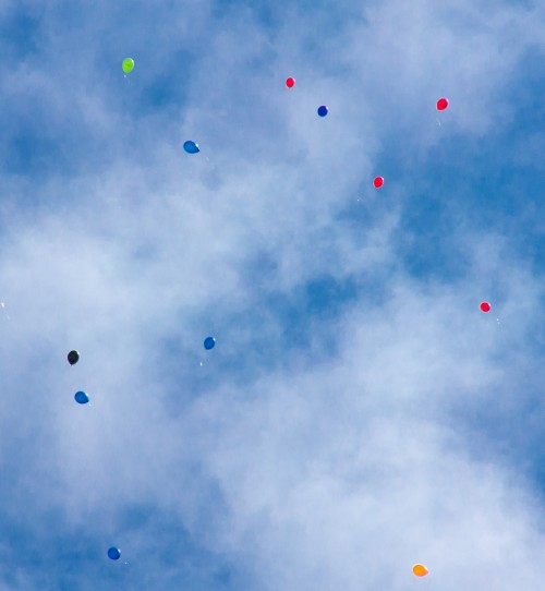 Luftballons fliegen