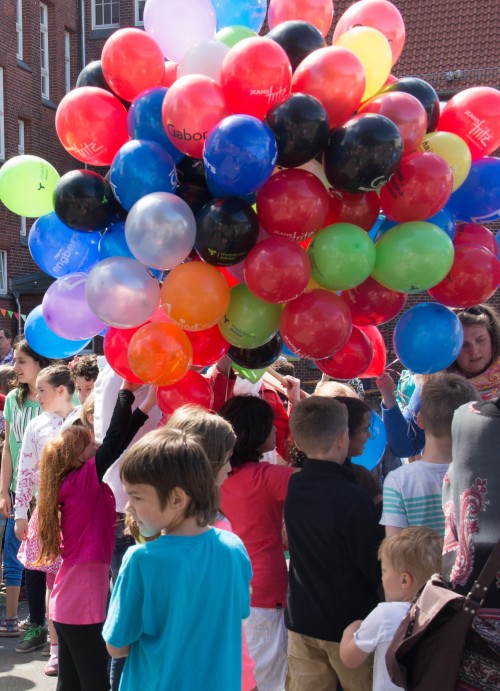 Vorbereitungen Luftballonstart