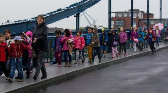 Erstklässler trotzten dem Regen